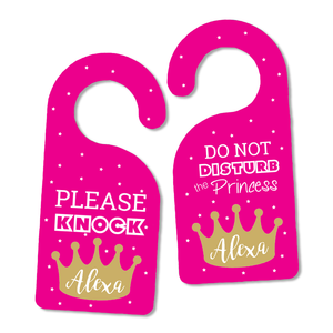 Pink Princess Personalized Door Hanger