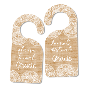 Linen Mandalas Door Hanger