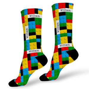 Building Blocks Personalized Socks