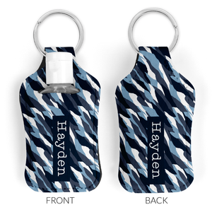 Cool Water Camo Neoprene Bottle Sleeve Key Chain - Small Cool Water Camo Neoprene Bottle Sleeve Key Chain - Small