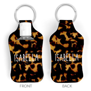 Tortoise Neoprene Bottle Sleeve Key Chain - Small