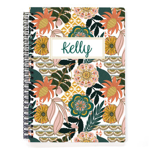 Boho Floral Spiral Notebook Boho Floral Spiral Notebook