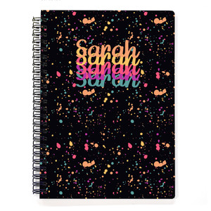 Ink Splatter Spiral Notebook