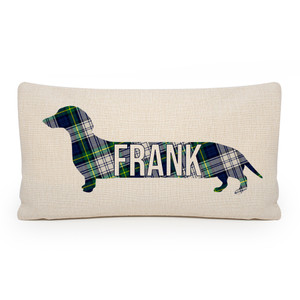 Plaid Pups Lumbar Pillow Cover