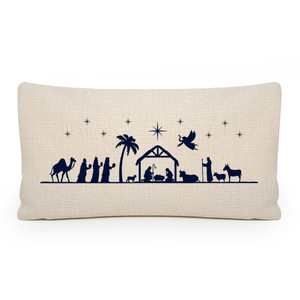 Nativity Christmas Lumbar Pillow Cover Nativity Christmas Lumbar Pillow Cover
