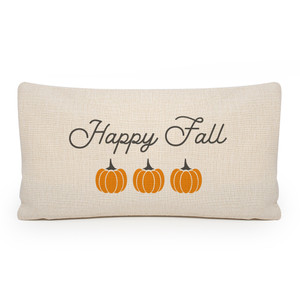 Happy Fall Lumbar Pillow Cover