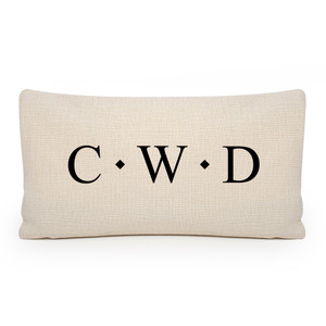 Diamond Monogram Lumbar Pillow Cover