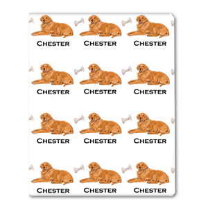 Watercolor Golden Retriever Personalized Gift Wrap