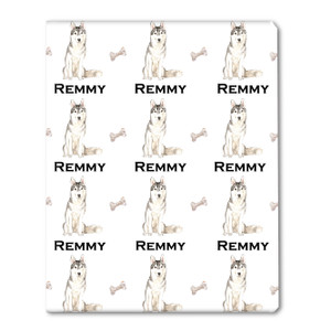 Watercolor Husky Personalized Gift Wrap