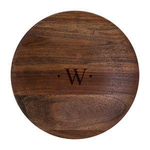 Acacia Wood Charger - Engraved Diamonds Acacia Wood Charger - Engraved Diamonds