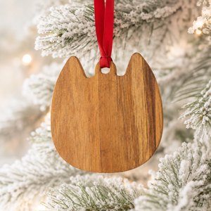 Cat Head Acacia Ornament