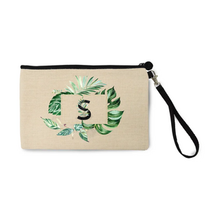 Palm Splendor Natural Zip Pouch