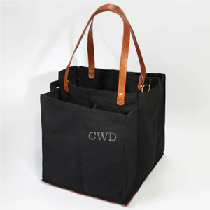 Midnight Canvas Market Tote - Embroidered Midnight Canvas Market Tote - Embroidered