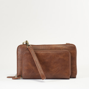 Wren Convertible Wristlet-Brown Wren Convertible Wristlet-Brown