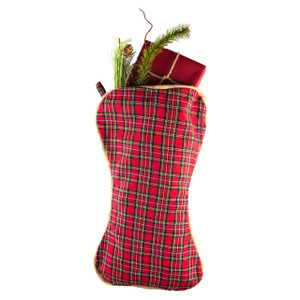 Red Tartan Bone Stocking Red Tartan Bone Stocking