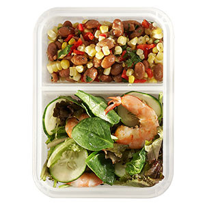 Meal Prep: Bean and Corn Salad with Shrimp + Veggies Meal Prep: Bean and Corn Salad with Shrimp + Veggies