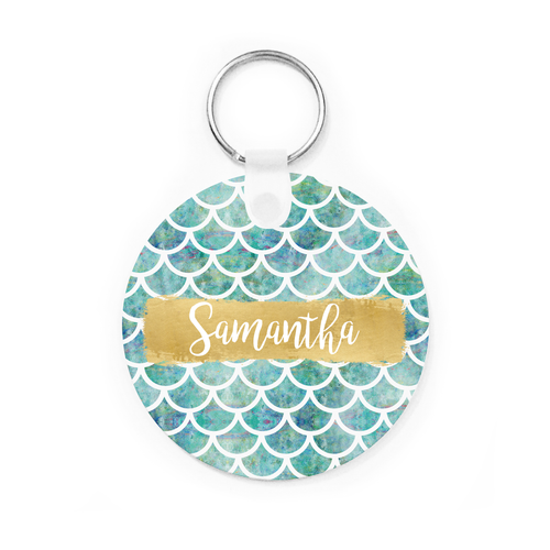 Sea Blue Scales Key Chain