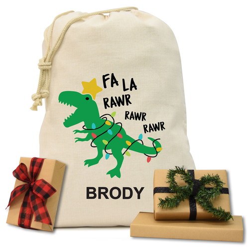 Tree Rex Natural Drawstring Gift Sack