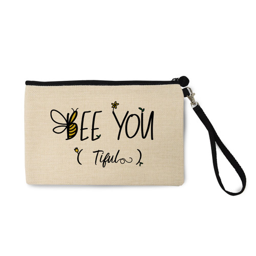 Bee You-tiful Natural Zip Pouch