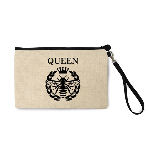 Queen Bee Natural Zip Pouch