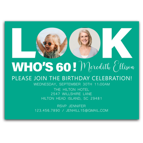 Look Who's Party Photo Invitation