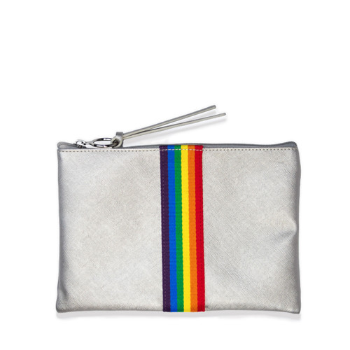 Metallic Rainbow Zip Pouch