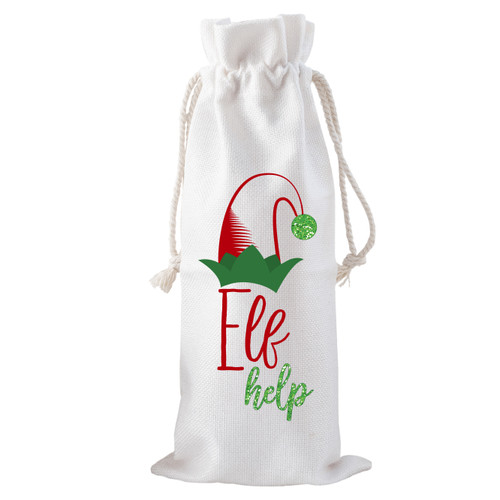Elf Help Drawstring Bottle Tote