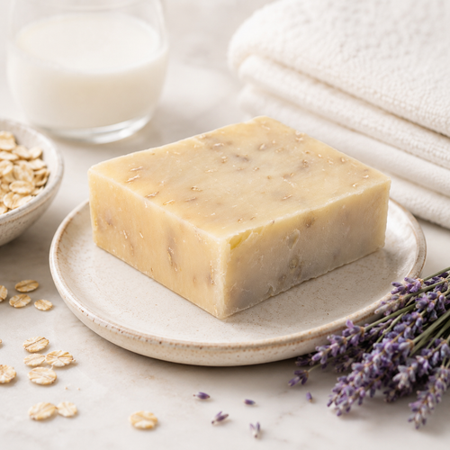 Oatmeal Lavender Goat Milk Bar Soap