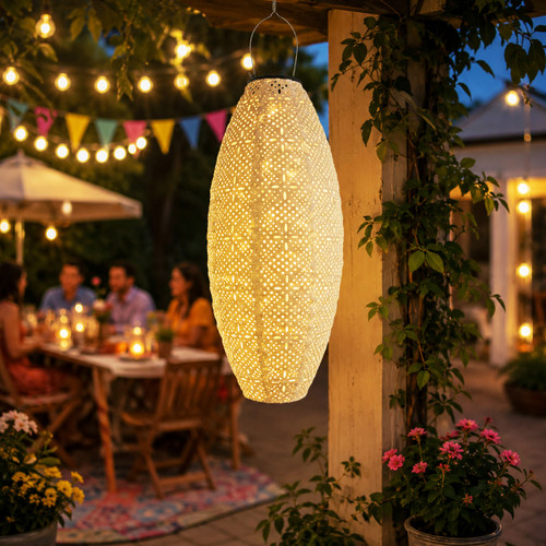 Deco Long Oval Hanging Lantern