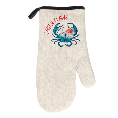 Santa Claws Natural/Black Oven Mitt