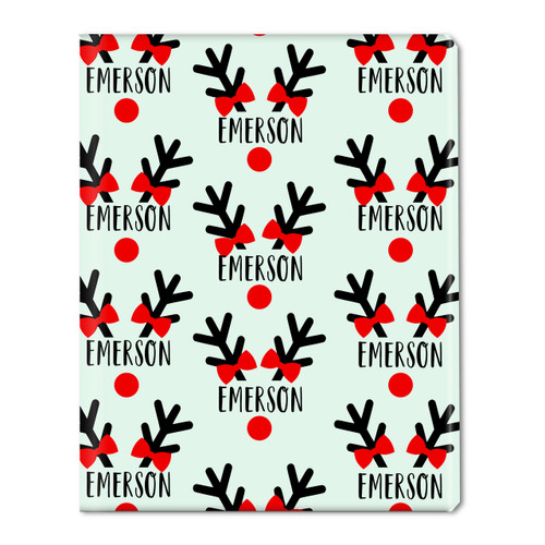 Reindeer Bows Personalized Gift Wrap