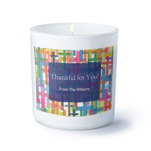 Layered Crosses Candle - Personalized