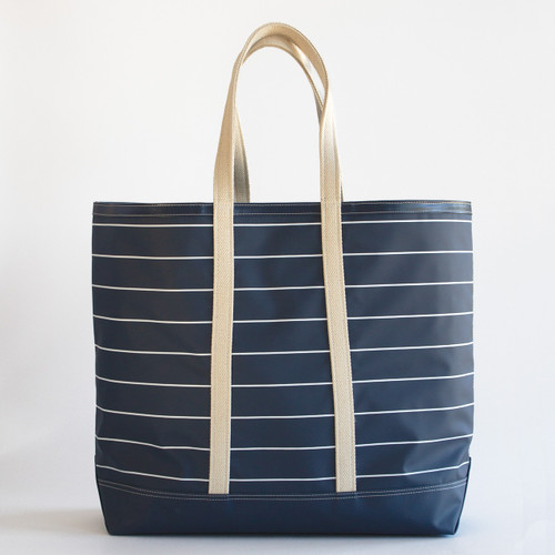 Stono Large Essentials Tote - Navy/White