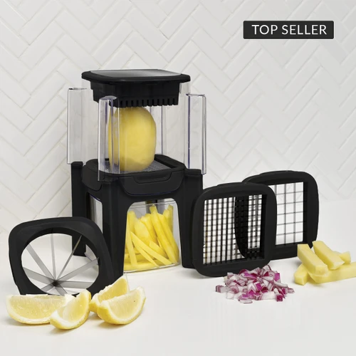 Stainless & Black 3-in-1 Speed Chopper Pro