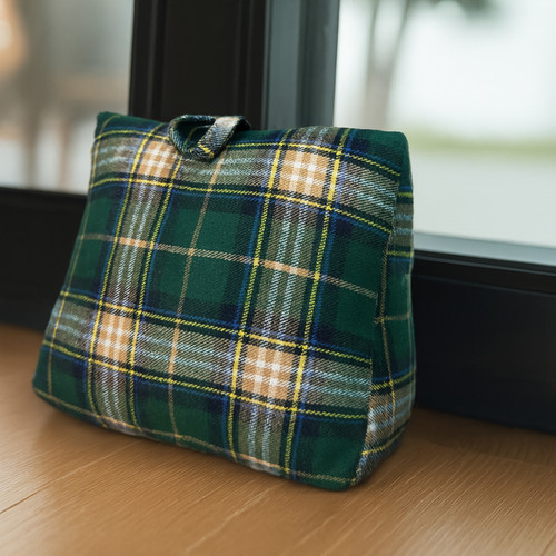Evergreen Plaid Door Stop