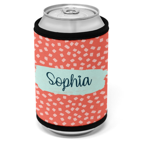 Coral Confetti Can Cooler