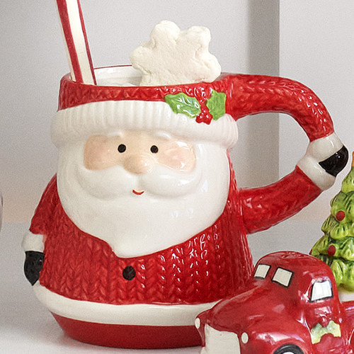 Santa Cable Knit Mug