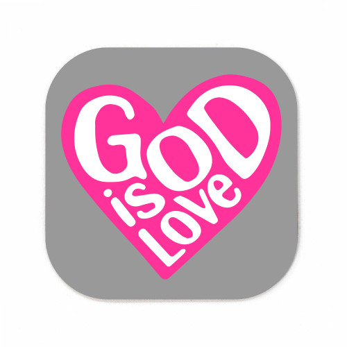 God Is Love Square Coaster
