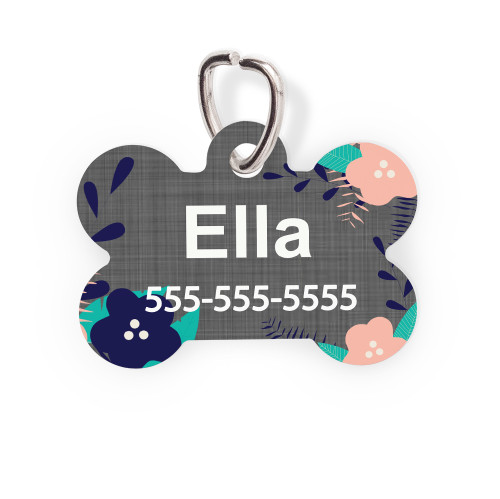 Foliage Bone Pet Tag