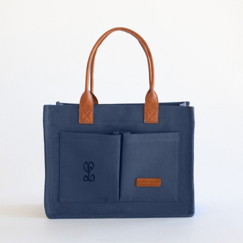 Daily Tasker Tote - Navy - Embroidered - NEW