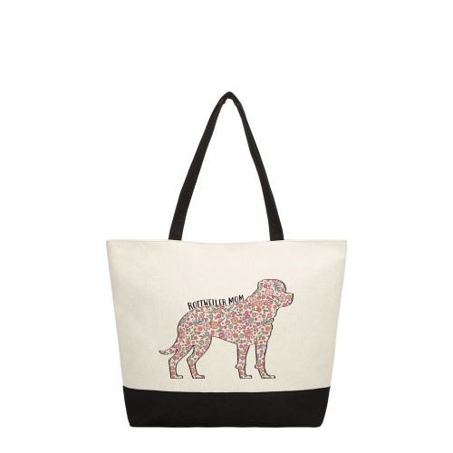 Rottweiler Love Color Block Tote
