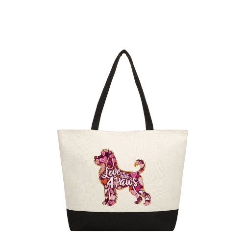 Goldendoodle Love Color Block Tote