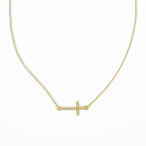 Pavé Cross Pendant Necklace