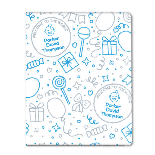 Welcome New Baby Personalized Gift Wrap