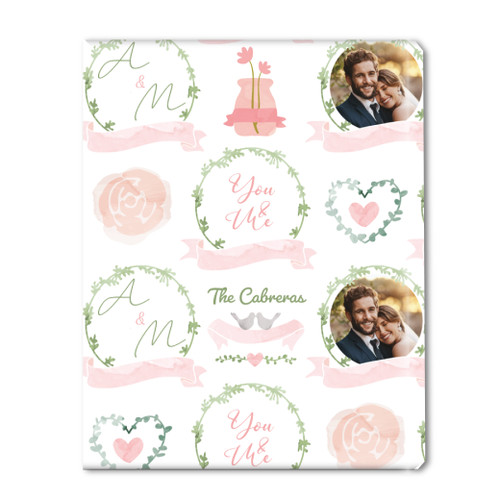 You & Me Wedding Photo Personalized Gift Wrap