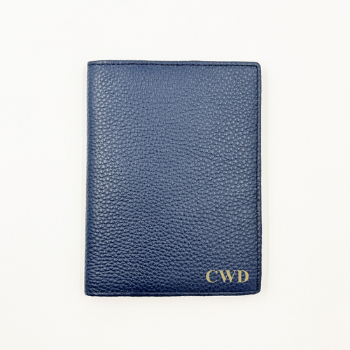 Navy Passport Cover -Stamped - NEW