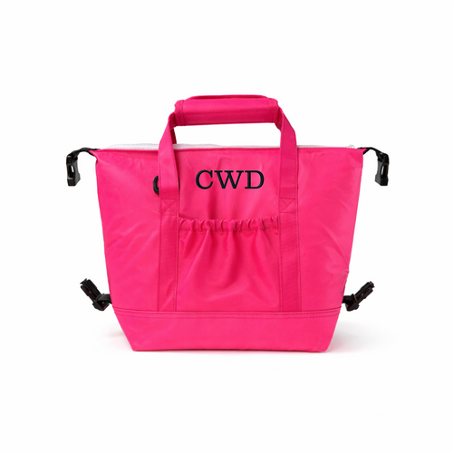 Poppy Cooler Tote - Hot Pink - Embroidered - NEW
