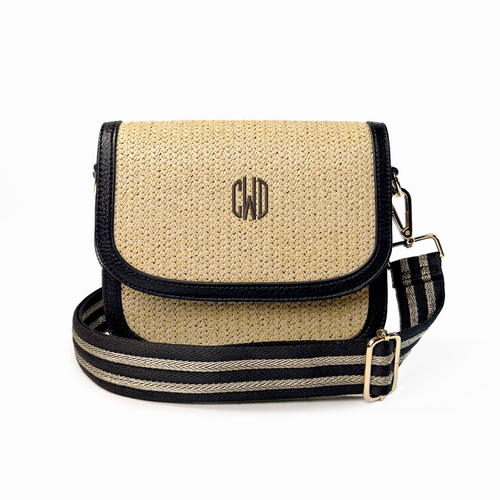 Greer Saddlebag - Black -Embroidered - NEW