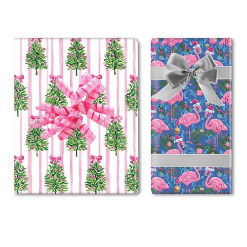 Blushing Trees & Santa Flamingos Wrap