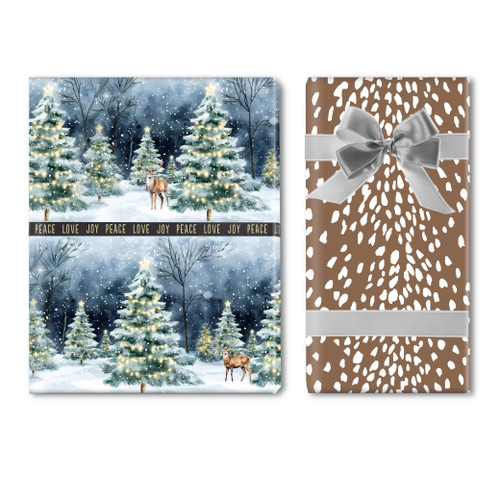 Winter Woods & Deer Wrap
